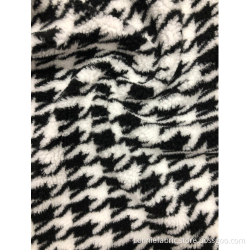 100% polyester sherpa jacquard avec motif de poule de poule